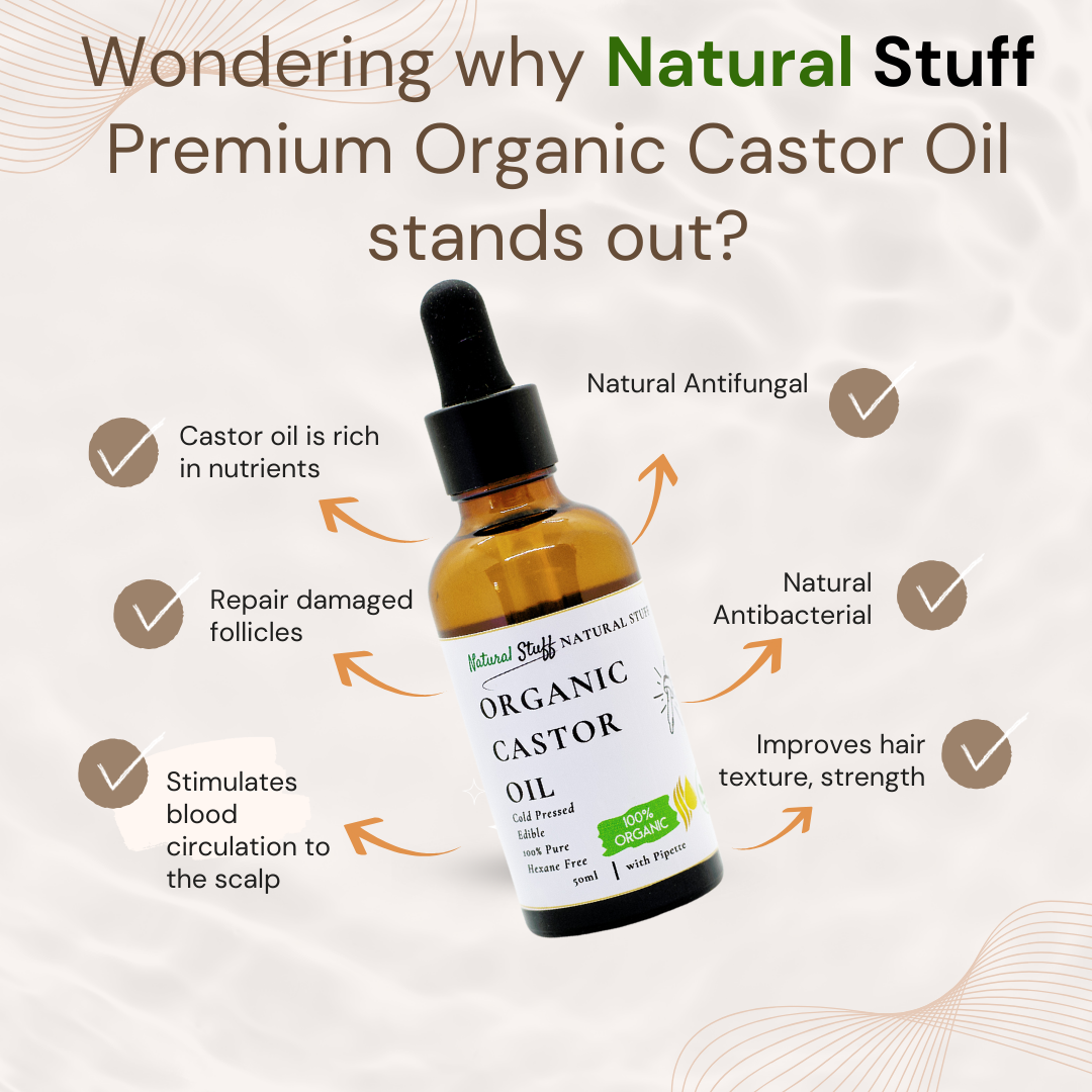 Natural Stuff Organic Castor Oil for Hair & Skin
