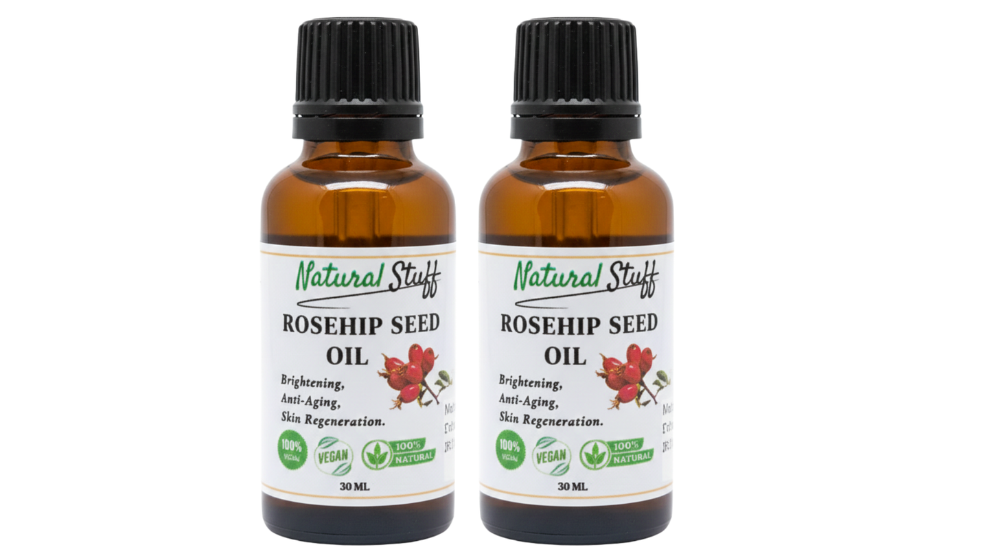 Natural Stuff Rosehip Seed Oil 100% Pure Cold Pressed for Face & Anti-Aging 10ml