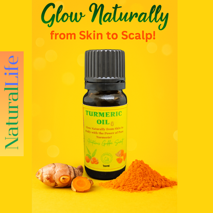 NaturalLife 100% Pure Turmeric Oil - Golden Glow for Hair & Complexion