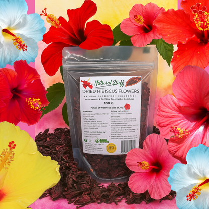 Natural Stuff Dried Hibiscus Flowers - 100% Natural & Fresh