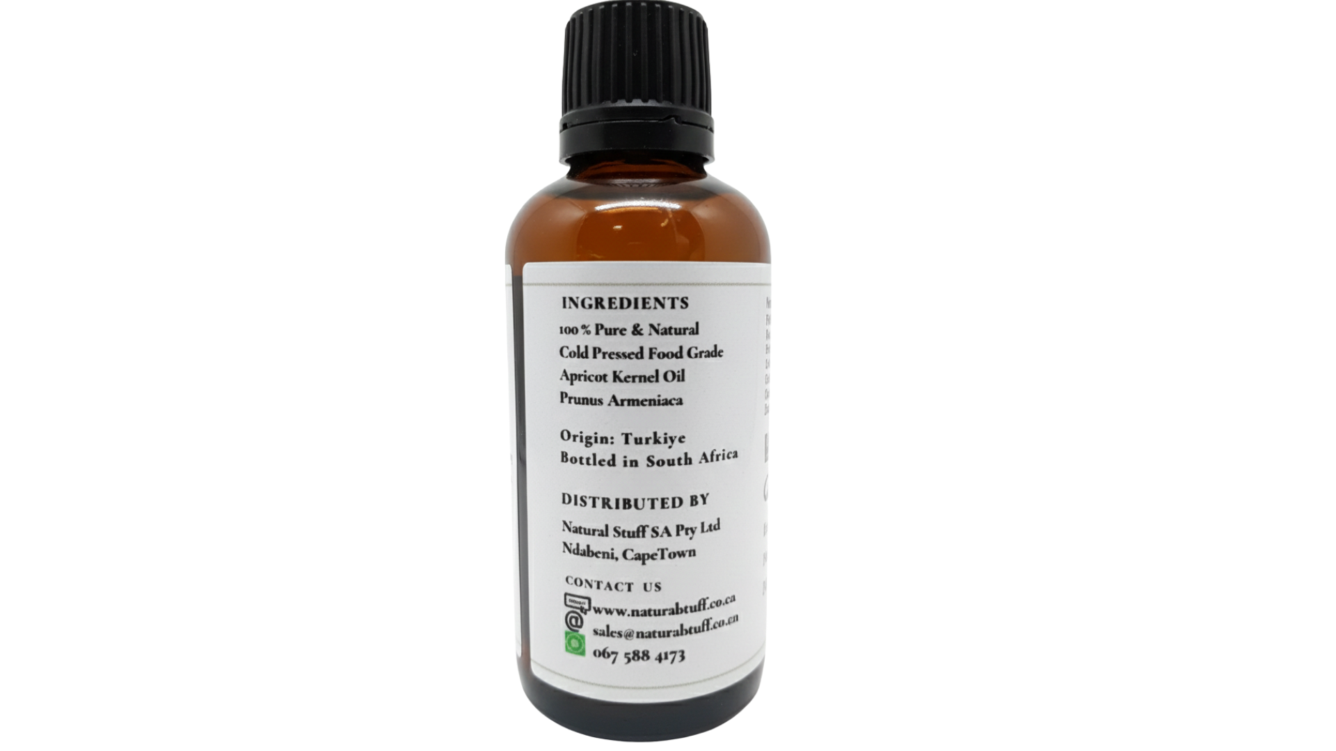 Bottle with a label on a white background