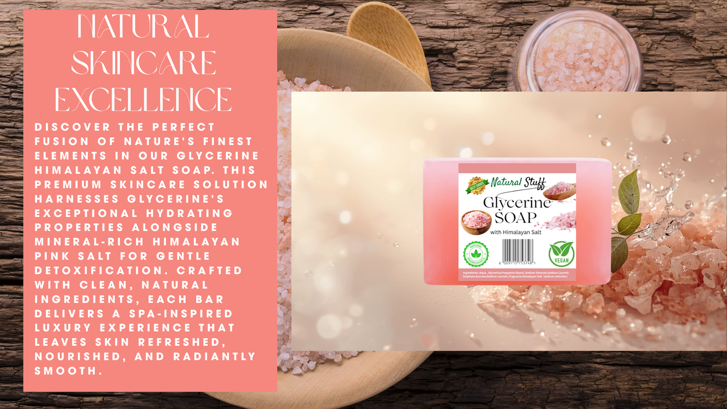 Natural Stuff Glycerine Himalayan Salt Soap - Purify, Hydrate, Rejuvenate