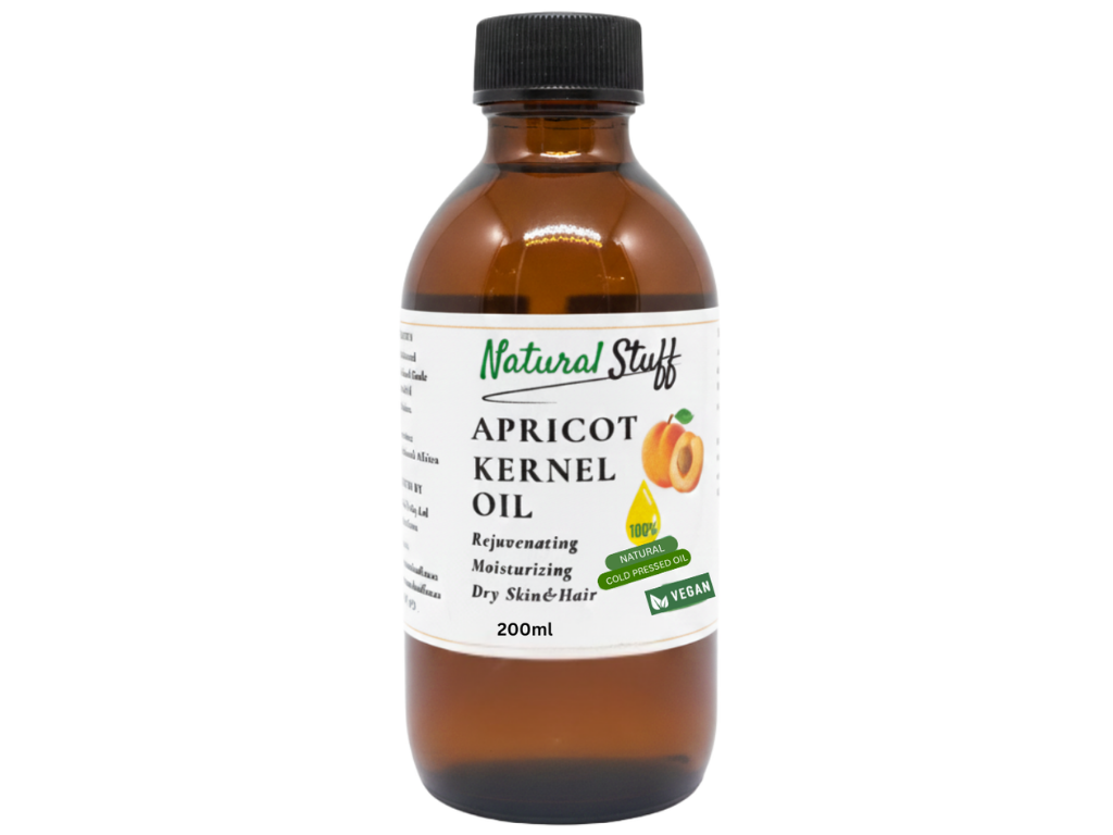 Natural Stuff 100% Pure Cold-Pressed Apricot Kernel Oil to Revitalize Skin