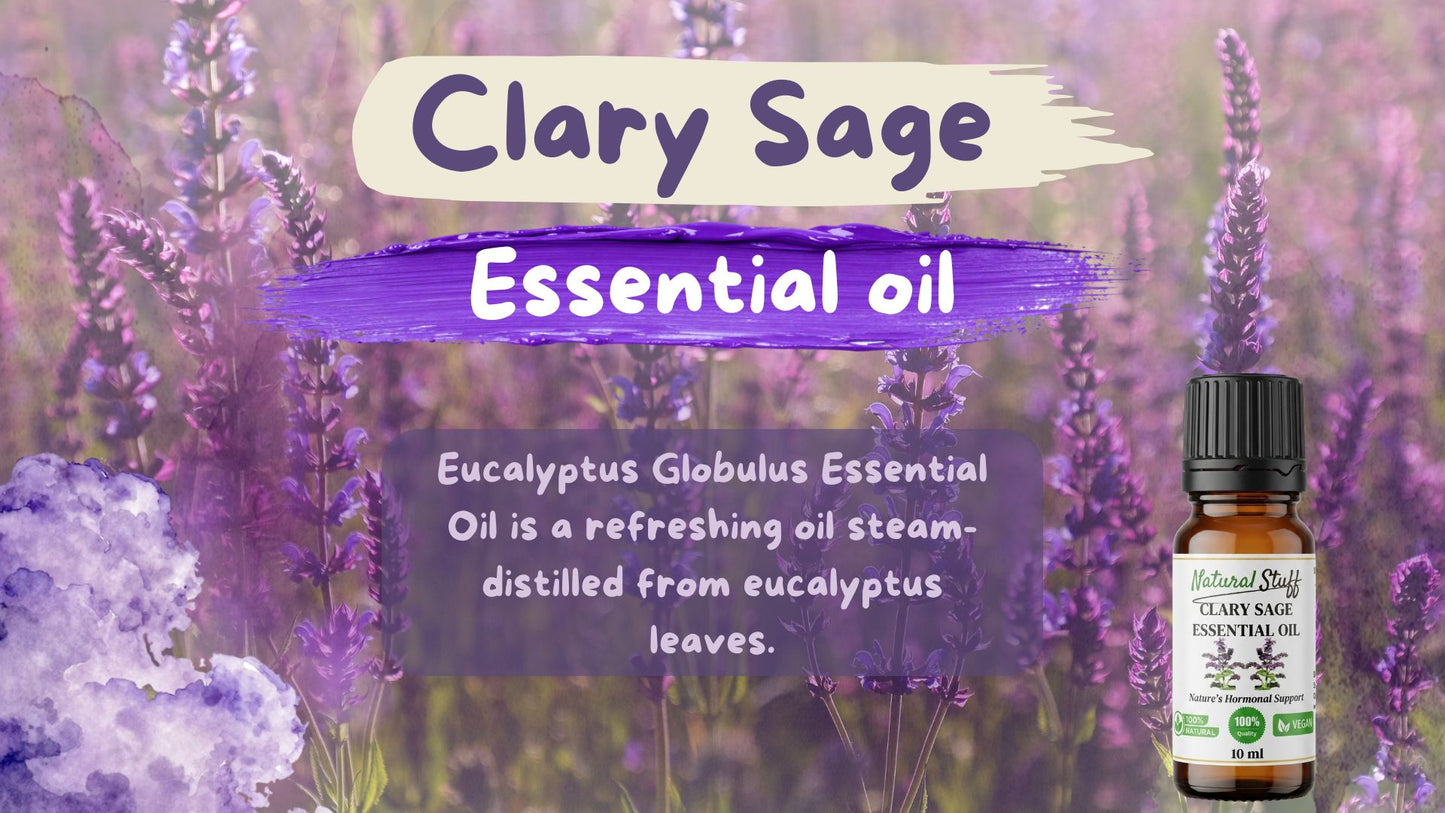 Natural Stuff Pure Clary Sage Essential Oil – Natural & Undiluted - 10ml