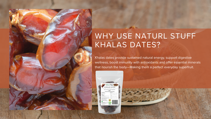 Natural Stuff Khalas Dates 1kg - Soft, Sweet & Full of Natural Energy