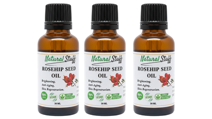 Natural Stuff Rosehip Seed Oil 100% Pure Cold Pressed for Face & Anti-Aging 10ml
