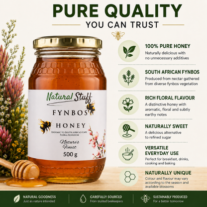 Natural Stuff Fynbos Floral Honey 500g – Pure Raw Cape Honey