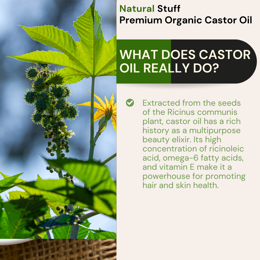 Natural Stuff Organic Castor Oil for Hair & Skin