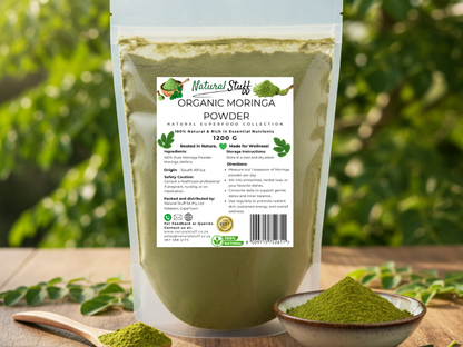 Natural Stuff Organic Moringa Powder - Energy, Vitality & Wellness Support