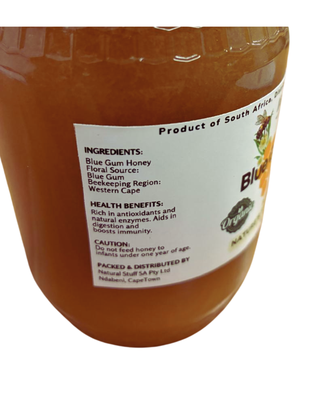 Natural Stuff Premium Blue Gum Honey - 100% Pure Western Cape Honey 500g