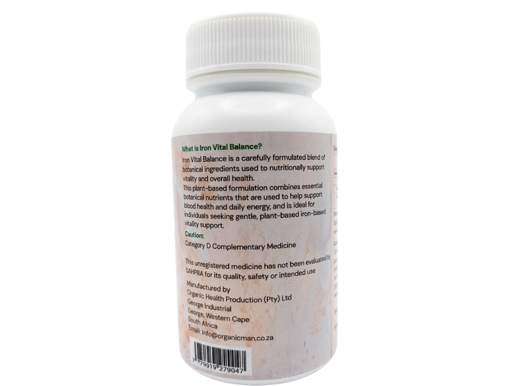 Obviously Organic Iron Vital Balance - Blood Health and Daily Energy