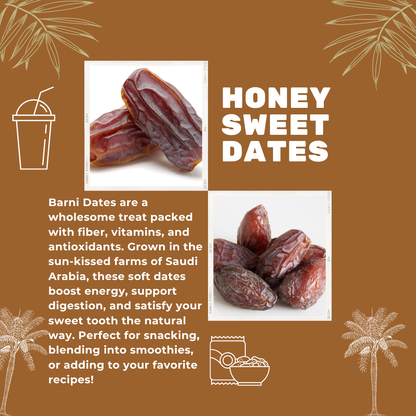 Natural Stuff Barni Dates - High Energy, Fiber-Rich Natural Snack 1kg