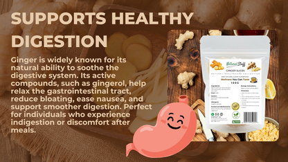 Natural Stuff Premium Dried Ginger Slices-Digestive and Immune support 100g.