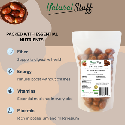Natural Stuff Zamli Dates - Deliciously Soft & Full of Natural Goodness 1kg