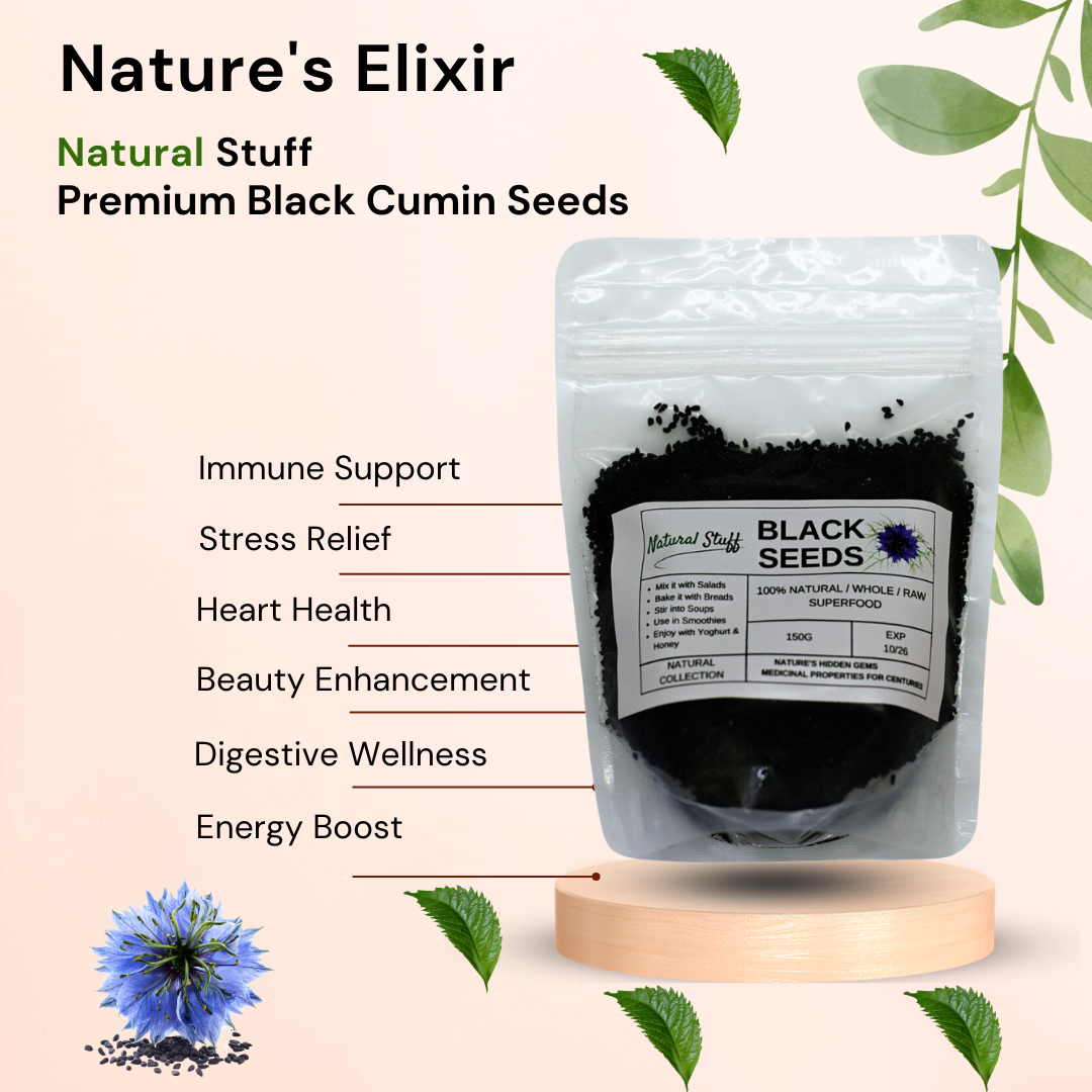 Natural Stuff Premium Quality Black Cumin Seeds 100% Natural 150g