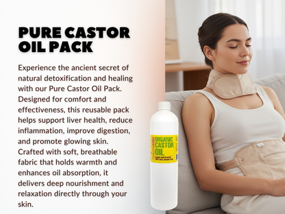 NaturalLife Premium Castor Pack - Detox & Healing Therapy Waist and Neck (2Pack)