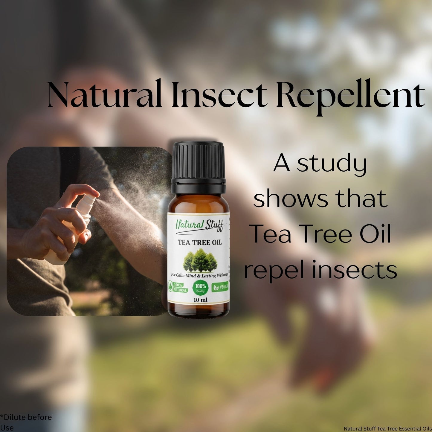 Natural Stuff 100% Pure Tea Tree Essential Oil 10ml – Antimicrobial