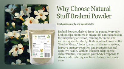 Natural Stuff Brahmi Powder - Natural Support for Mind, Memory & Calm