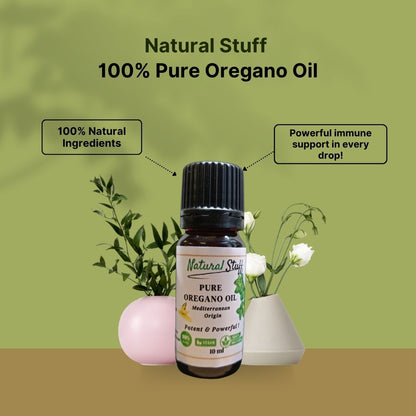 Natural Stuff Pure Premium Oregano Oil Nature's Most Powerful Antibiotic - 10 ml
