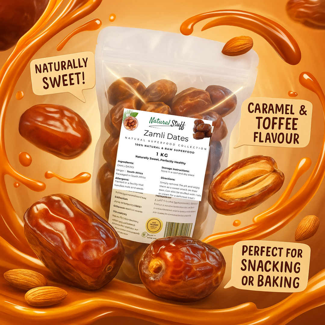 Natural Stuff Zamli Dates - Deliciously Soft & Full of Natural Goodness 1kg