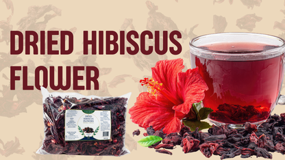NaturalLife Dried Hibiscus Flowers – Whole Petals, Caffeine-Free Tea