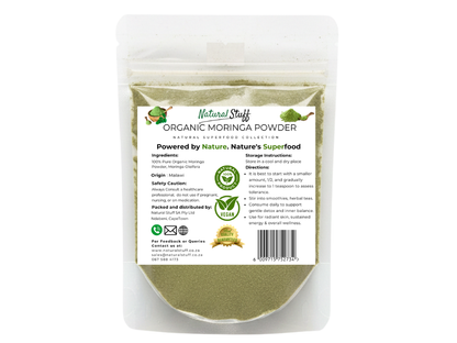 Natural Stuff Organic Moringa Powder - Energy, Vitality & Wellness Support