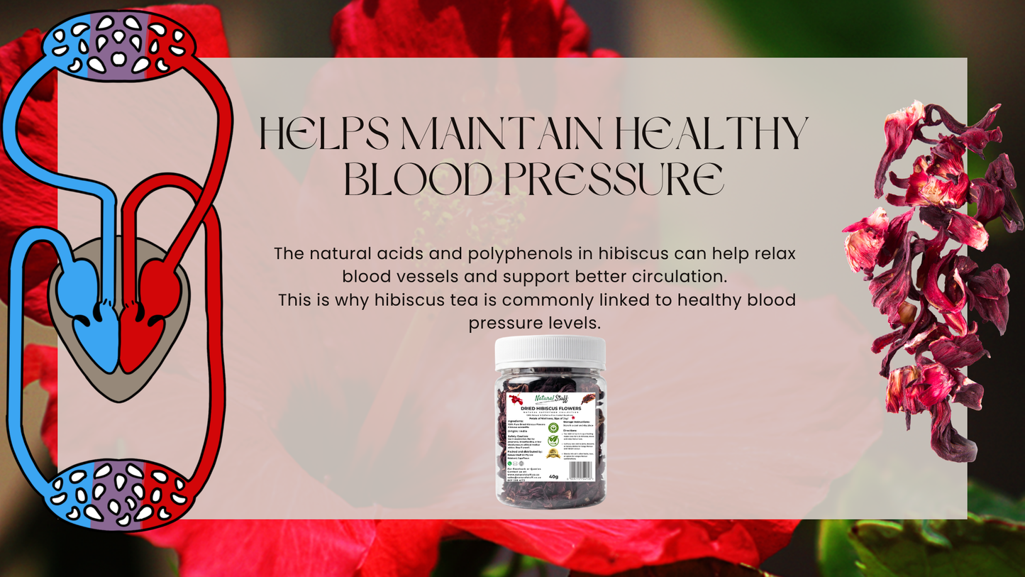 Natural Stuff Dried Hibiscus Natural Wellness & Antioxidant Power Jar