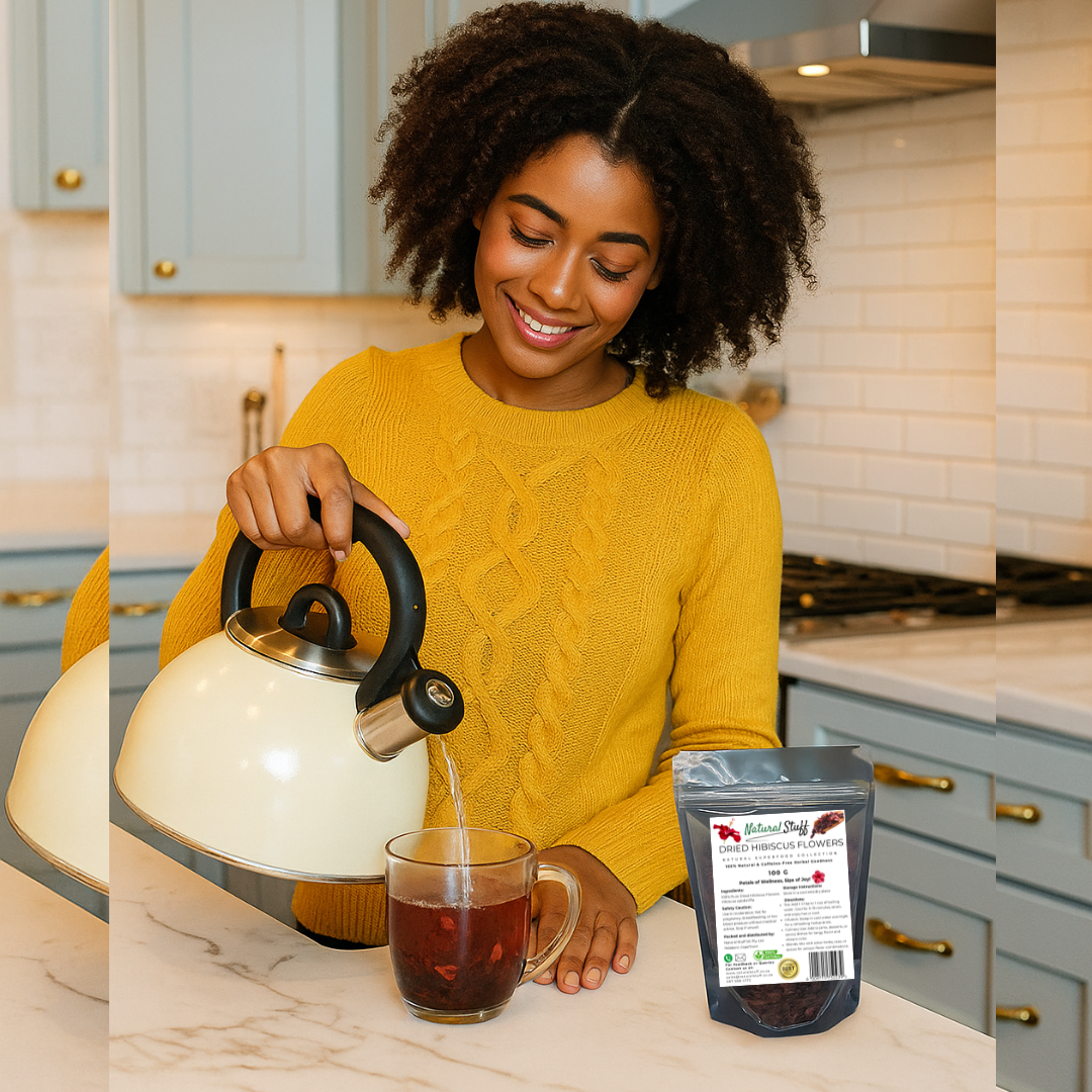 Natural Stuff Dried Hibiscus Flowers - 100% Natural & Fresh