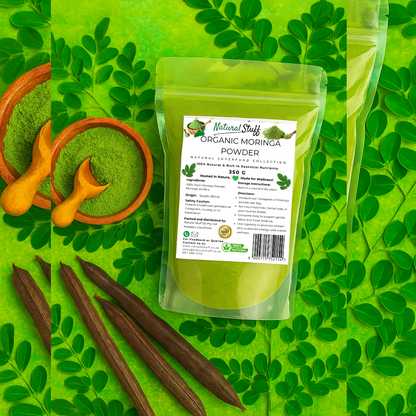 Natural Stuff Organic Moringa Powder - Energy, Vitality & Wellness Support