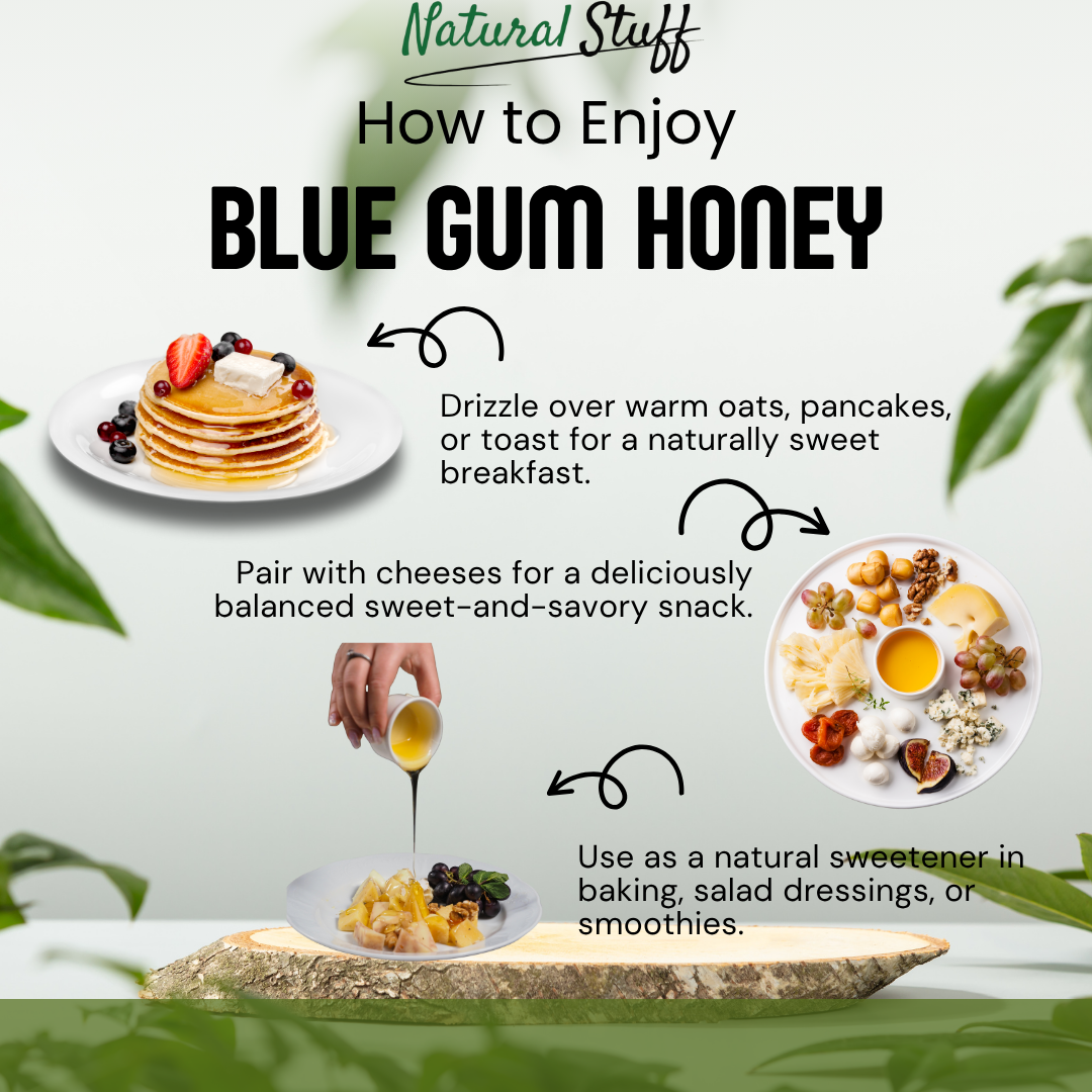 Natural Stuff Premium Blue Gum Honey - 100% Pure Western Cape Honey 500g