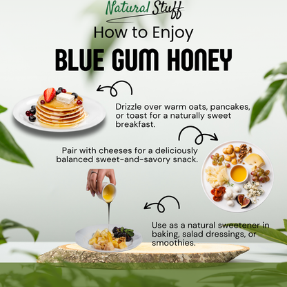 Natural Stuff Premium Blue Gum Honey - 100% Pure Western Cape Honey 500g