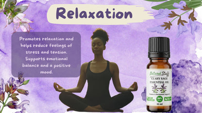 Natural Stuff Pure Clary Sage Essential Oil – Natural & Undiluted - 10ml