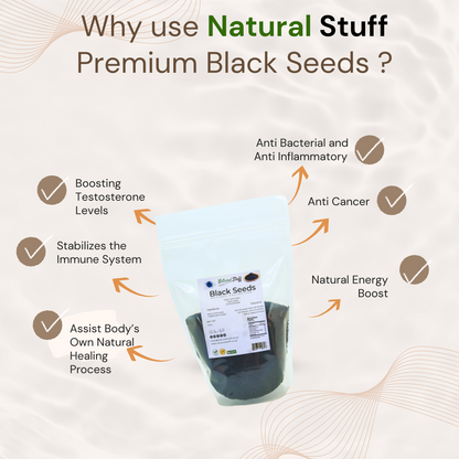 Natural Stuff Premium Quality Black Cumin Seeds 100% Natural 500g