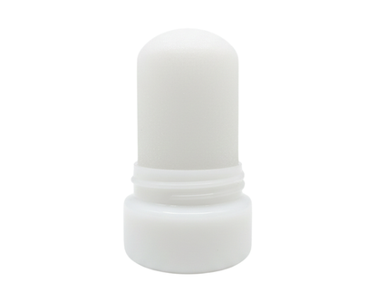 White cylindrical container on a white background