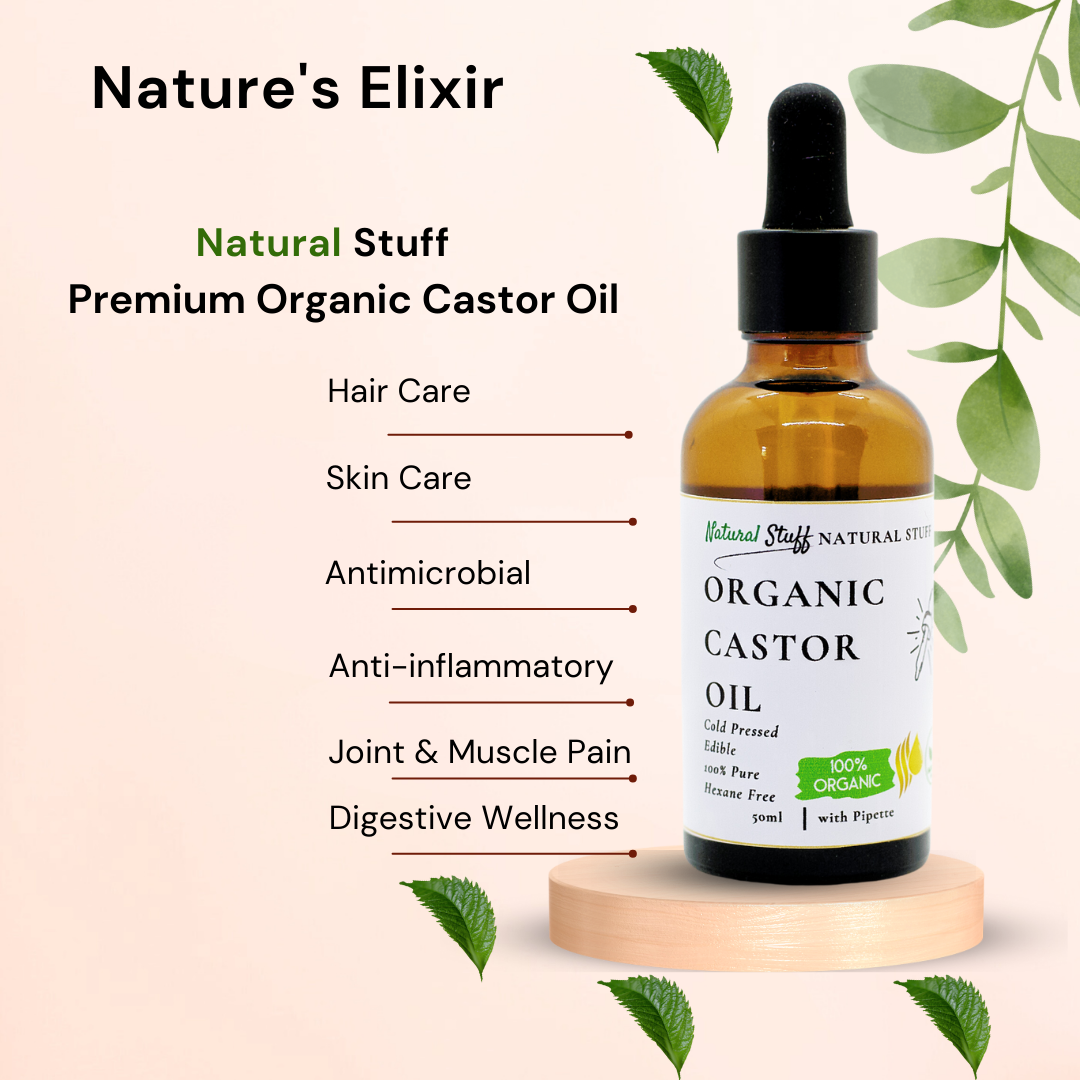 Natural Stuff Organic Castor Oil for Hair & Skin