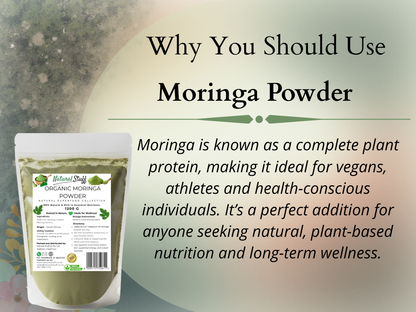 Natural Stuff Organic Moringa Powder - Energy, Vitality & Wellness Support