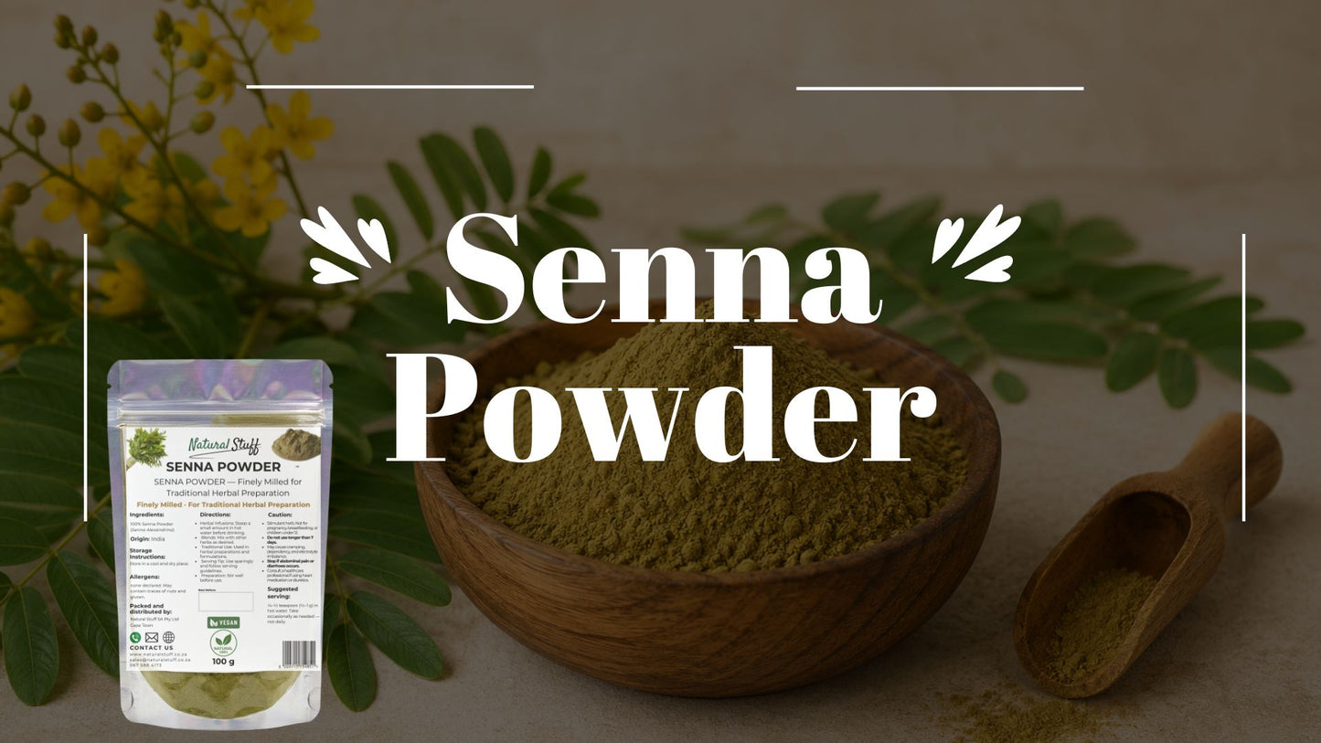 Natural Stuff Senna Powder – 100% Pure Senna Alexandrina for Teas & Infusions
