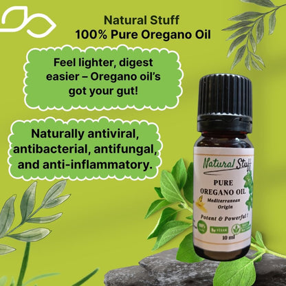 Natural Stuff Pure Premium Oregano Oil Nature's Most Powerful Antibiotic - 10 ml
