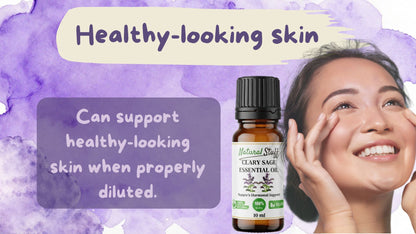 Natural Stuff Pure Clary Sage Essential Oil – Natural & Undiluted - 10ml