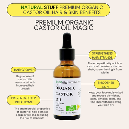 Natural Stuff Organic Castor Oil for Hair & Skin