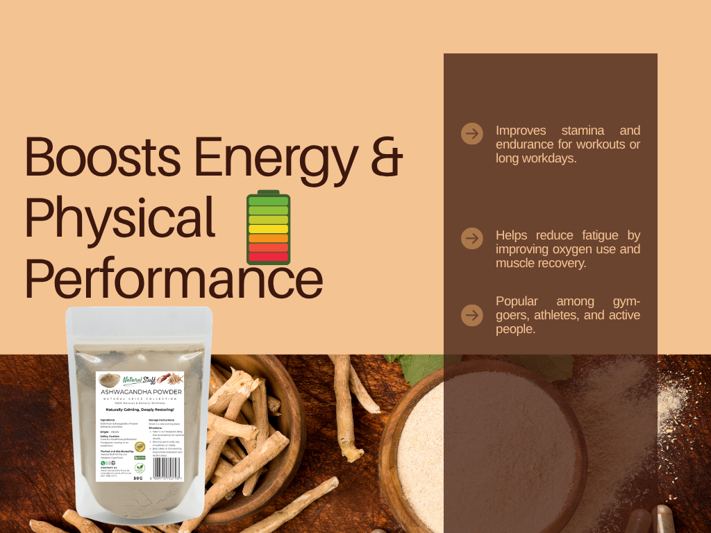 Natural Stuff Ashwagandha Powder Revive Your Energy, Ease Your Mind