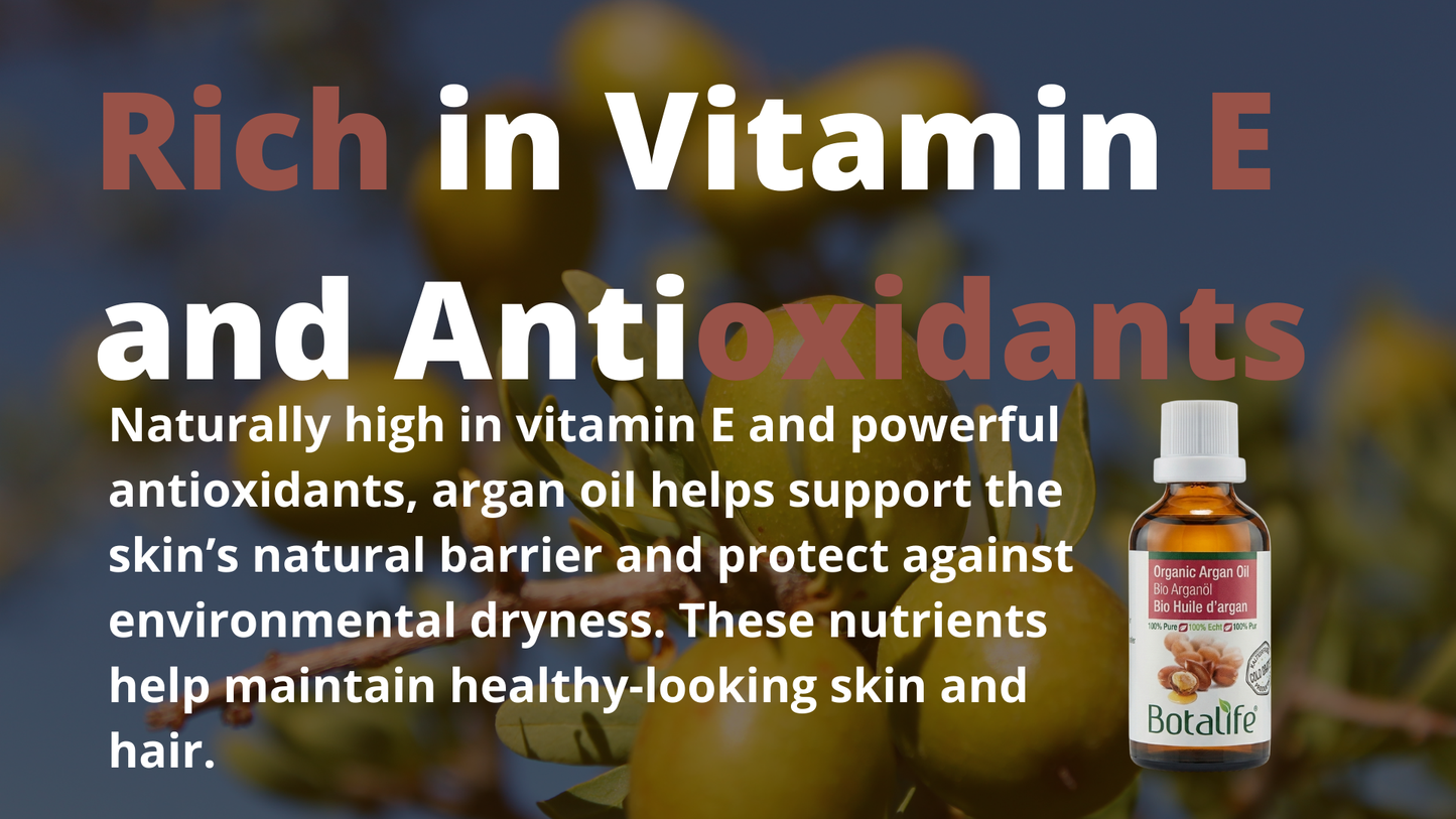 Botalife Organic Argan Oil – 100% Pure Natural Argan Oil for Hair, Skin & Beauty Care