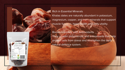 Natural Stuff Khalas Dates 1kg - Soft, Sweet & Full of Natural Energy