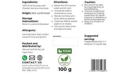Natural Stuff Soursop Leaf Powder – Traditional Herbal Wellness