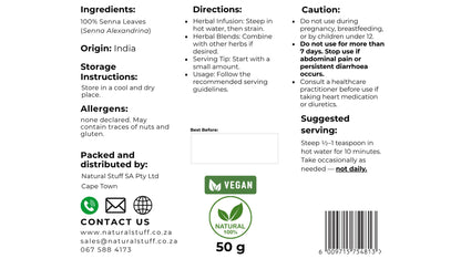 Natural Stuff Senna Leaves – Premium Quality Herbal Leaves