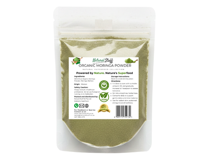 Natural Stuff Organic Moringa Powder - Energy, Vitality & Wellness Support