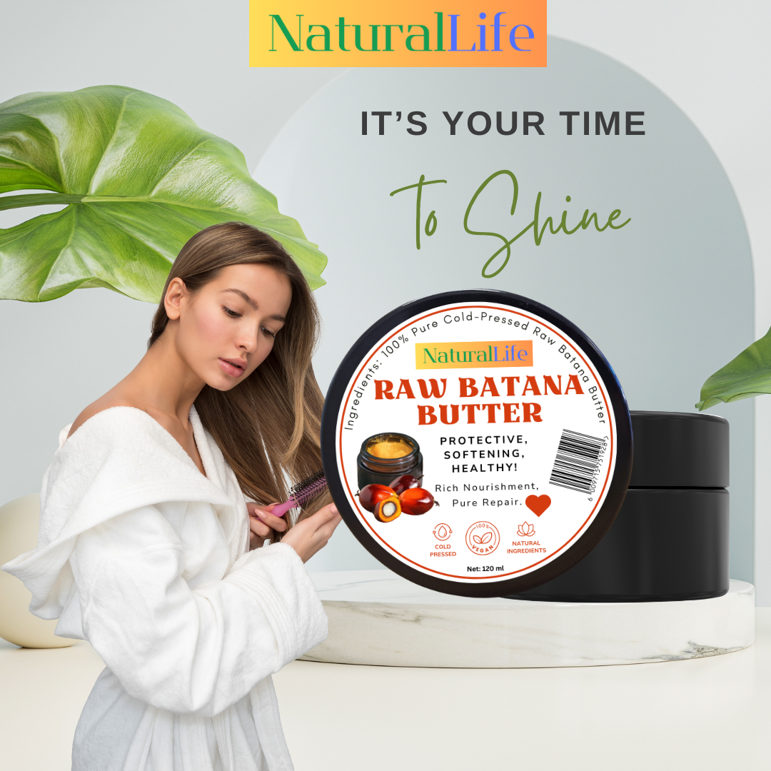 NaturalLife 100% Pure Cold-Pressed Raw Batana Butter. For Healty Hair!