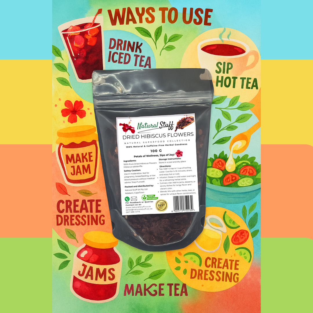 Natural Stuff Dried Hibiscus Flowers - 100% Natural & Fresh