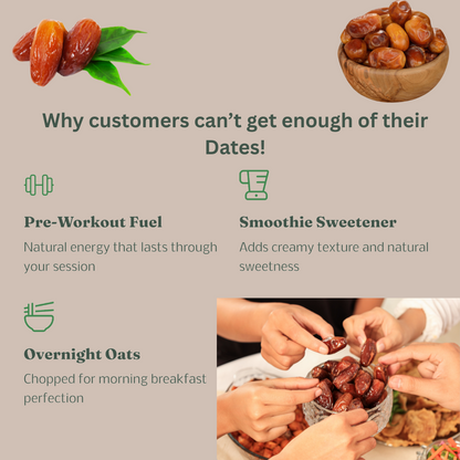 Natural Stuff Zamli Dates - Deliciously Soft & Full of Natural Goodness 1kg