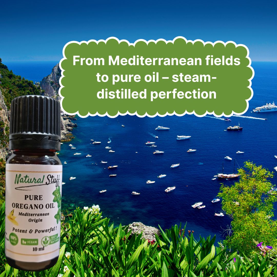 Natural Stuff Pure Premium Oregano Oil Nature's Most Powerful Antibiotic - 10 ml